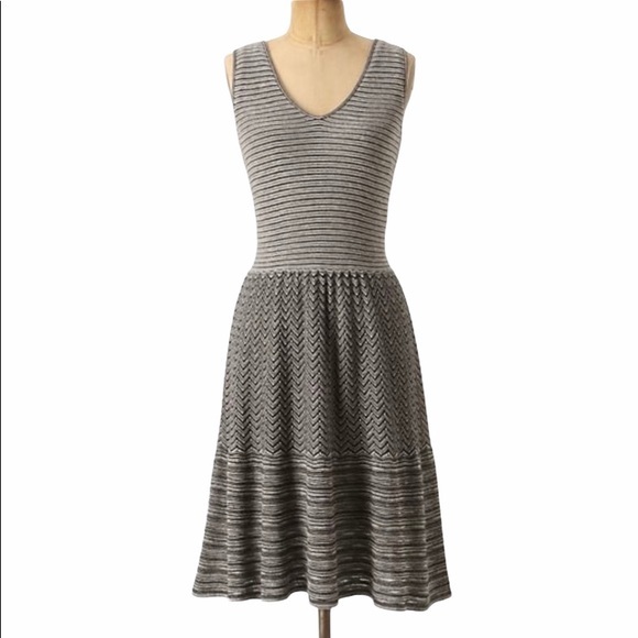 ANTHROPOLOGIE Knitted & Knotted Test Pattern Dress Size Extra Small - Picture 1 of 12